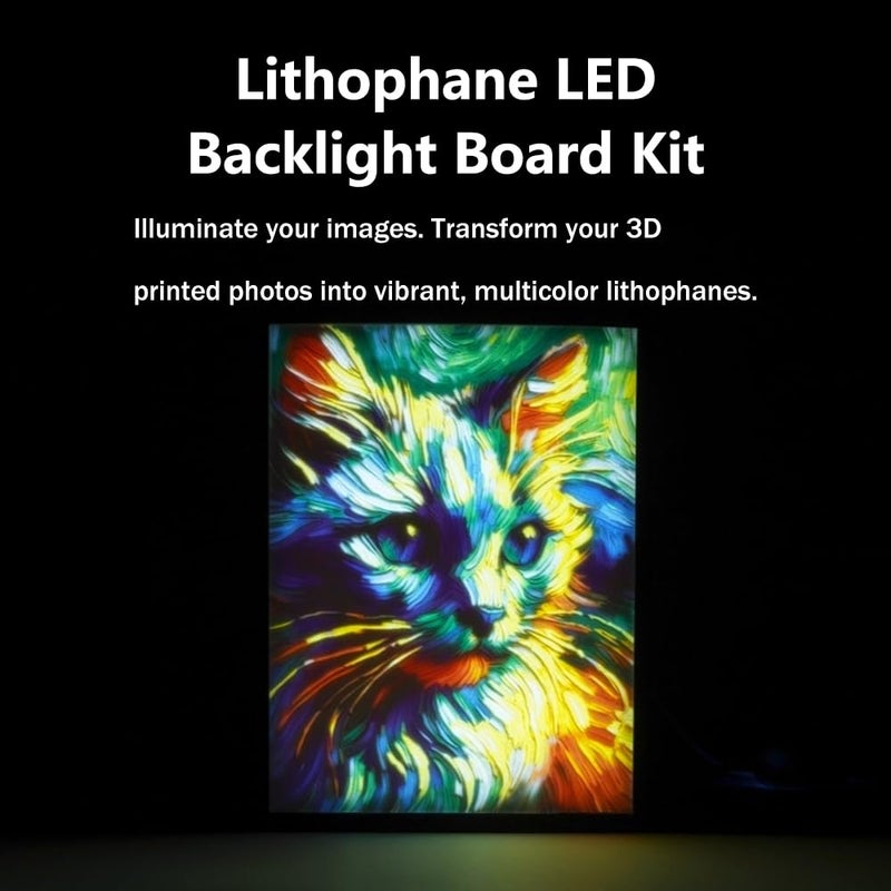 3DZWMAN طقم لوحة إضاءة خلفية LED ليثوفان 2 قطعة KC009 KC010 لمختبر بامبو H2D/X1/P1P/A1 لوحات إضاءة LED أجزاء نموذج Makerworld ملحقات طباعة ثلاثية الأبعاد نموذج ضوء DIY صندوق ضوء - Image 3